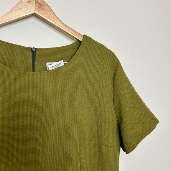 Vintage Olive Green Mini Dress - Picture 2 of 11